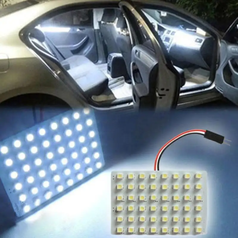 Белые светодиодные лампы T10 C5W COB 16 24 36 48SMD для чтения салона автомобиля