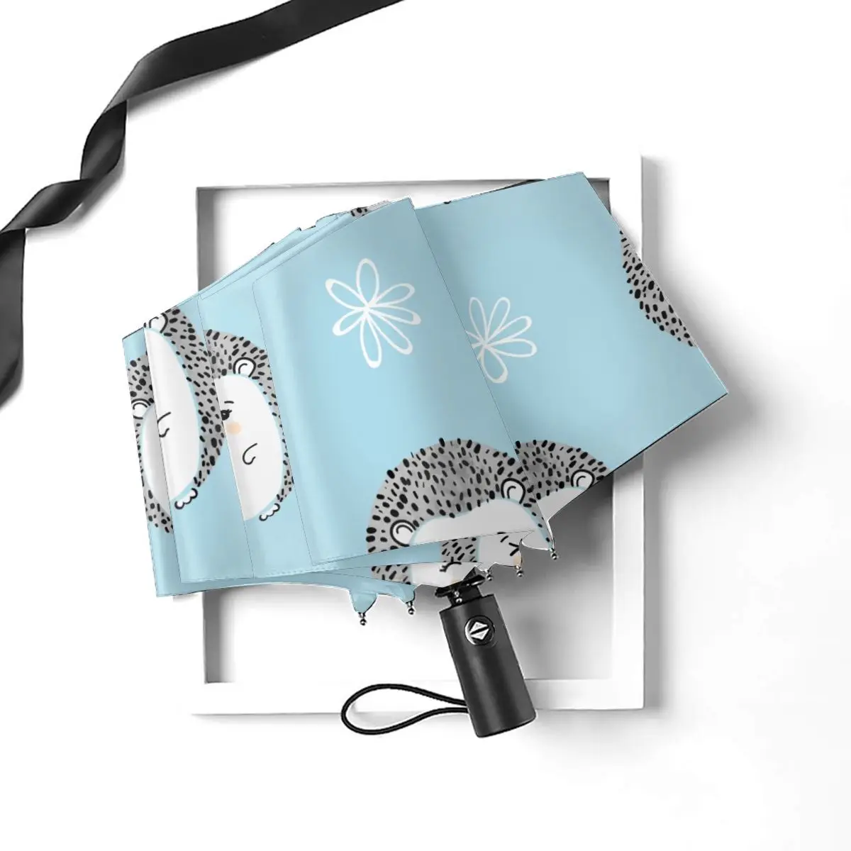 Comprare Carino Acquerello Ricci Antivento Automatico Pieghevole Ombrello Invertito Paraguas Portatile Per Uomo Donna