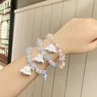 Хит продаж 2021, браслет Sanrio в виде коричной розы с кристаллами, ювелирные изделия, бусины-шармы в стиле кавайной девушки, декоративные подвески, Мультяшные украшения сделай сам, подарок