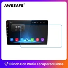 2 шт.лот AWESAFE пленка из закаленного стекла для автомобильного радио 910 дюйма Водонепроницаемая устойчивая к царапинам Взрывозащищенная защита экрана