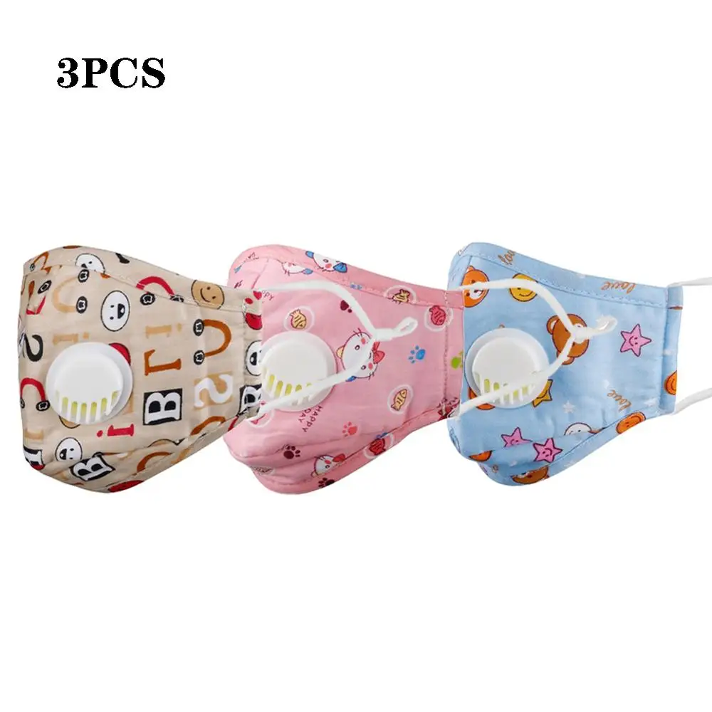 3 шт. маска для рта мультяшная теплая дышащая полумаска лица защита безопасный