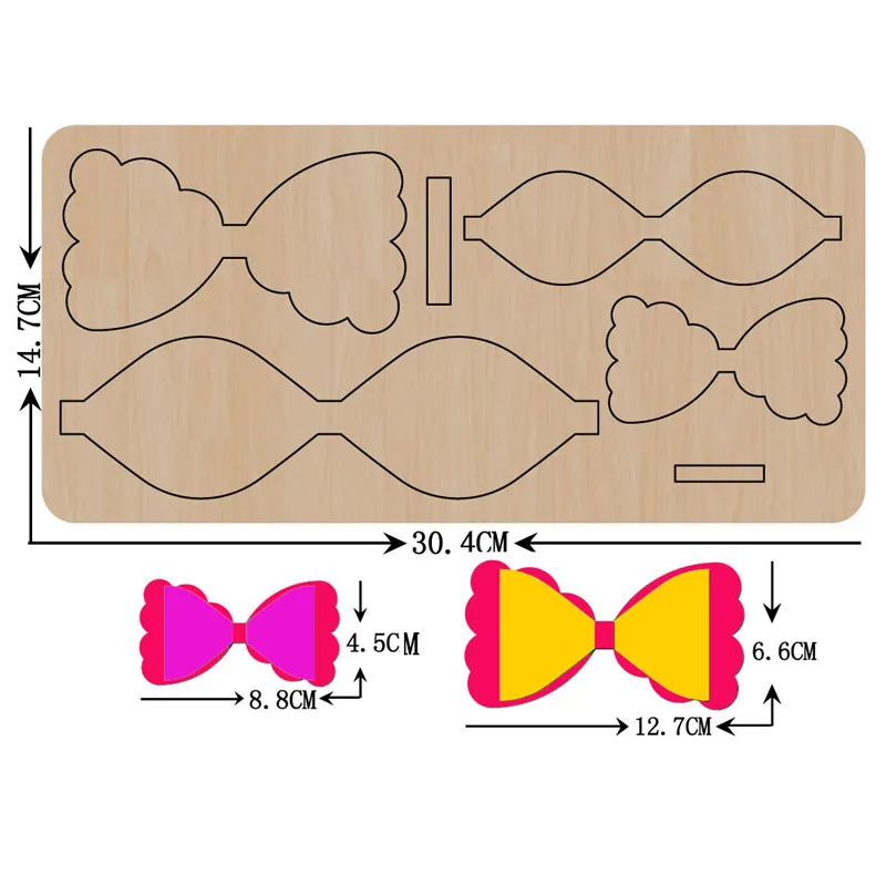 

Bow Knot Wave Headband Headdress Hairpin Cutting Mold Wood Dies For Blade Rule Cutter For DIY Leather Cloth Paper Headwear Craft