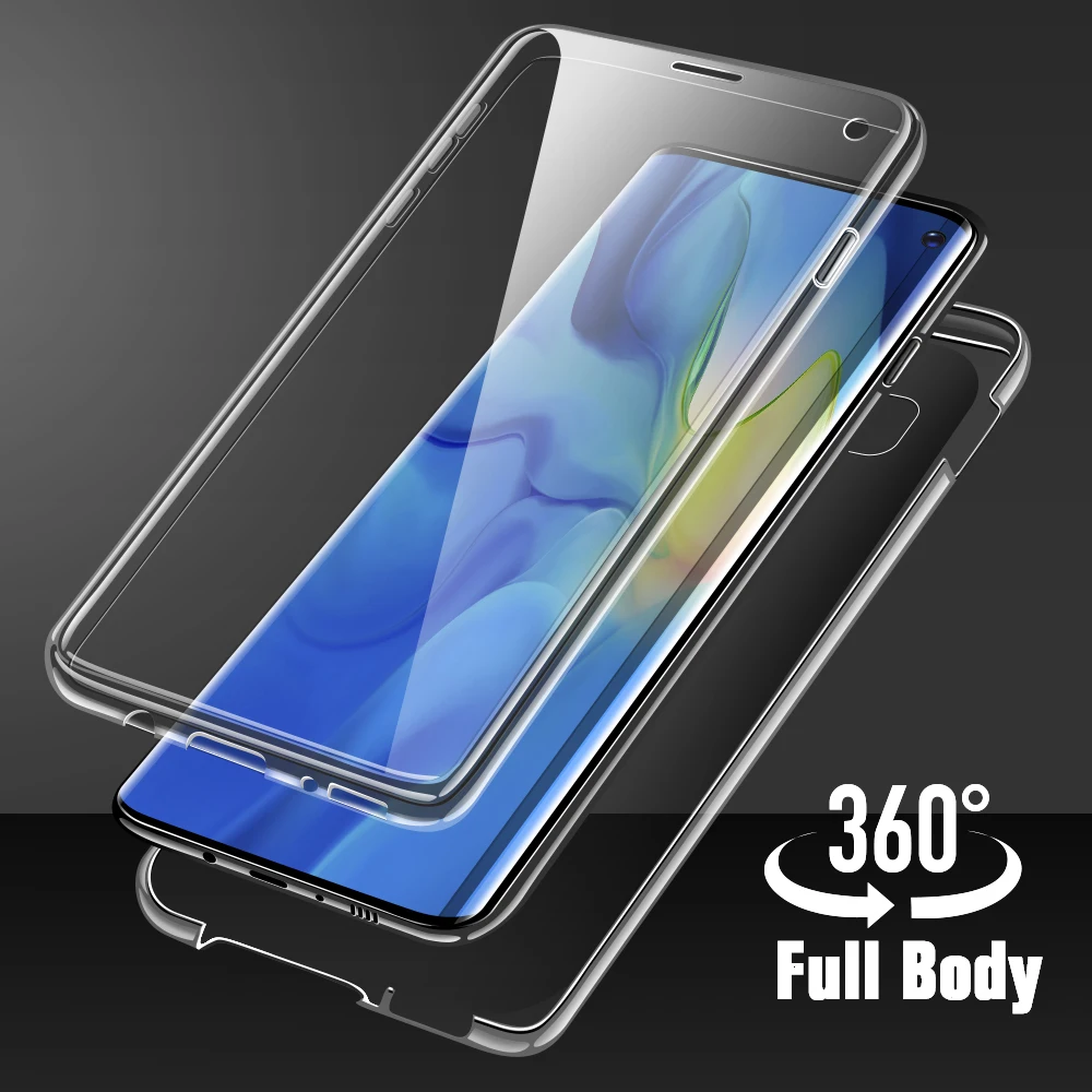 Чехол KISS 360 ультра тонкий мягкий прозрачный флип-чехол s для samsung Galaxy S7 S6 Edge S8 S8 Plus s9 s10 Note 9 8 чехол прозрачный силиконовый чехол