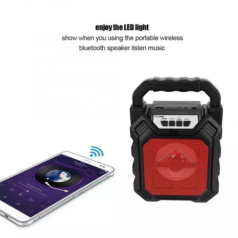 Портативный беспроводной Bluetooth динамик наружный сабвуфер Высокой Громкости Мини