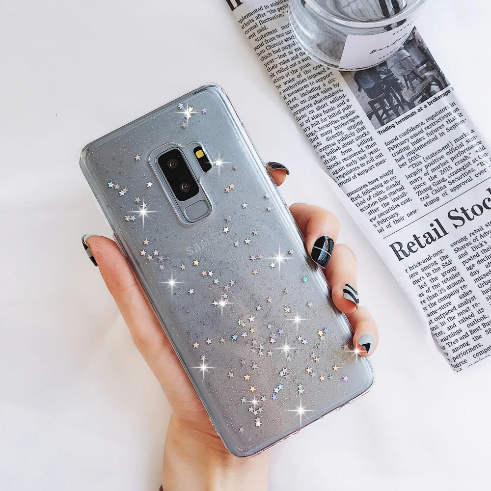 LLZ.COQUE прозрачный мягкий чехол для Samsung A8 A7 A6 тонкий из ТПУ с бриллиантами