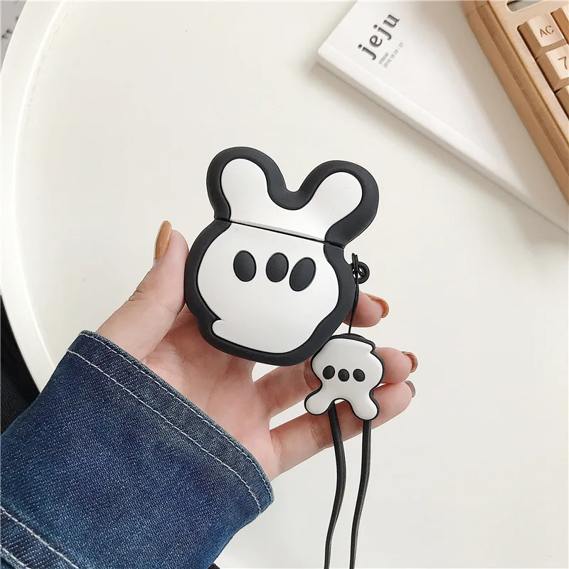 F Для AirPods 1 чехол 3D милый мультяшный Дейзи Дональд поросенок Микки Минни беспроводной Чехол для наушников для Apple Airpods 2 Earpods оболочка - Цвет: F