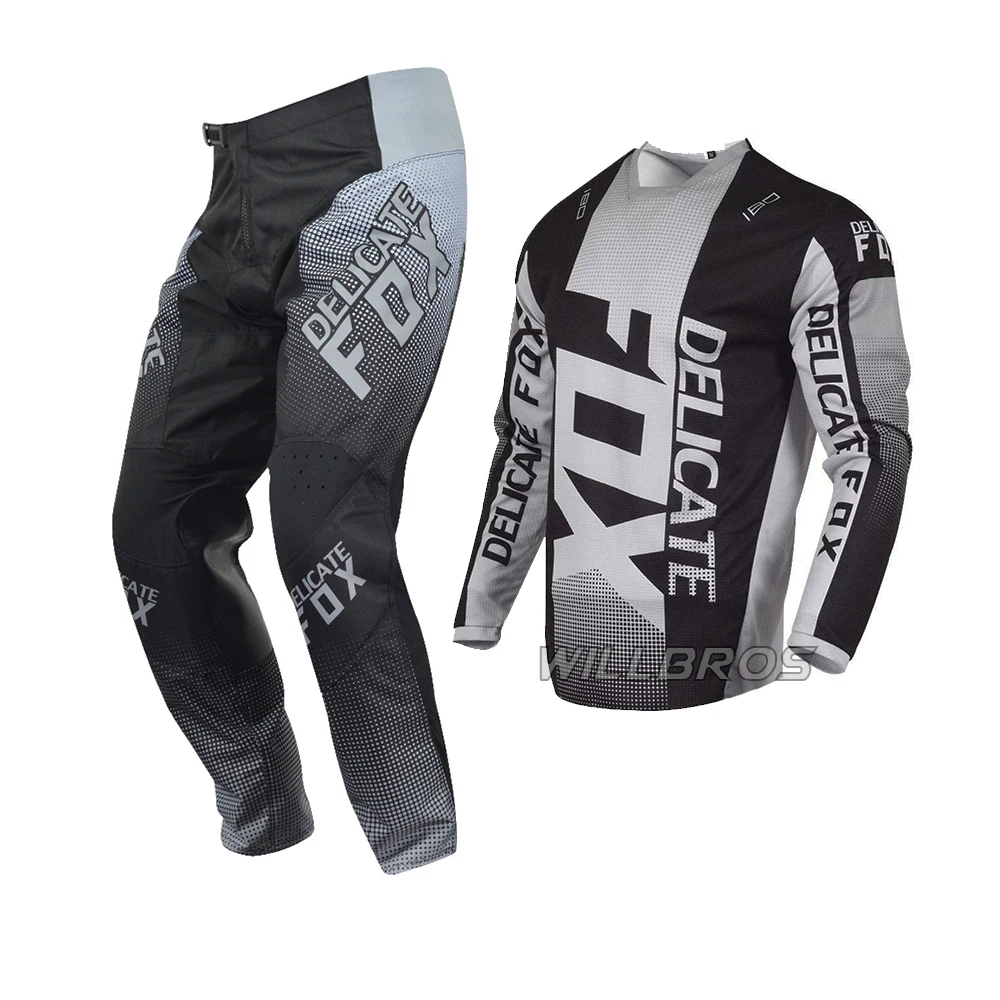 

MX Jersey Pant Combo Delicate Fox 180 Oktiv Motocross Gear Set Riding DH MTB BMX Enduro Off-road Dirt Bike Racing Pantalones