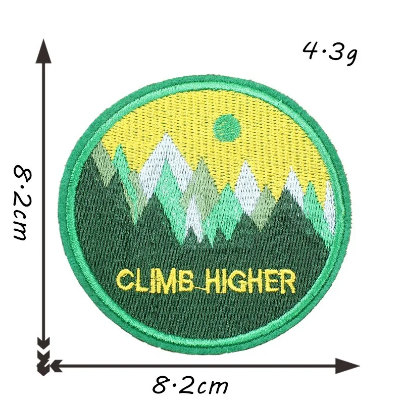 

10pics/Set New Style Sunrise and Sunset Emboridery Label Combination Embroidered Cloth Stickers Badge Adhesive Children's