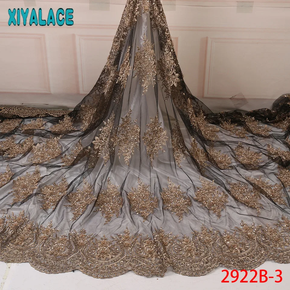 Горячая продажа бисерная кружевная ткань африканская свадебная 2019 с бисером для