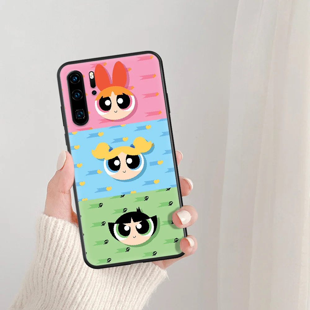 

Powerpuff Girls Phone Case For Huawei P Mate Smart 10 20 30 40 Lite Z 2019 Pro black Cell Silicone Prime Pretty Coque Soft