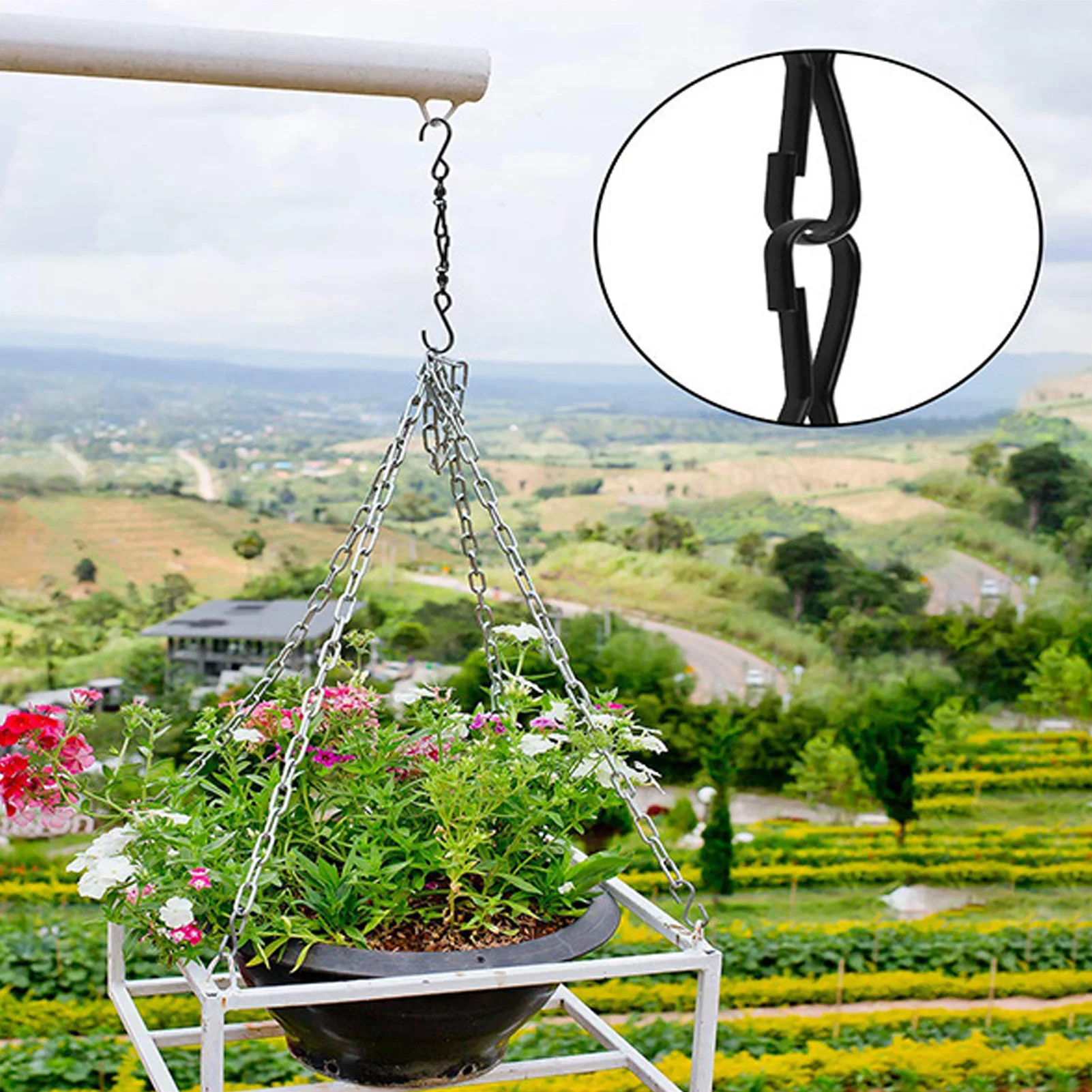 

12pcs Home Garden Party Supplies Hanging Wind Spinner Durable Universal Anti Rust Lightweight Stainless Steel Swivel Hook Clip