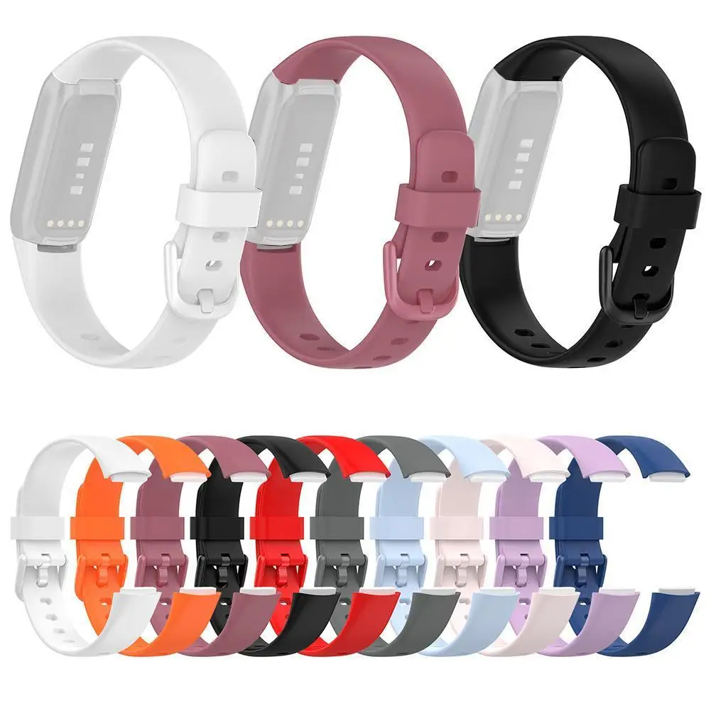 

Новинка 2021, водонепроницаемый силиконовый ремешок для Fitbit Luxe, популярный мягкий спортивный ремешок для наручных часов, силиконовый ремешок...