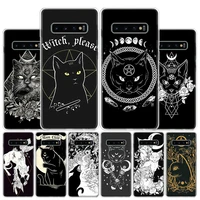 witch and cat colorful cute cover phone case for samsung galaxy a51 a71 a50 a70 a40 a30 a20e a10 a41 a31 a21s a11 a01 a6 a8 a7