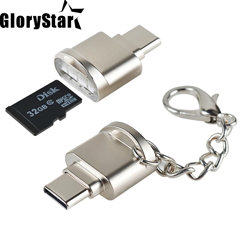Универсальный адаптер GloryStar Mini Type C Micro TF SD устройство для чтения карт памяти OTG USB