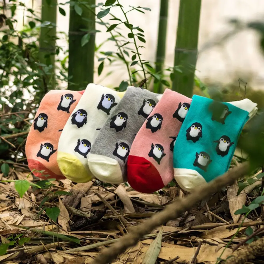 1 пара модные женские Носки с рисунком пингвина | Женская одежда