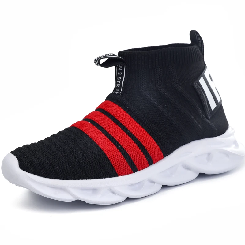 VOSONCA Children Casual Shoes Boys Girls Sneakers Child High Elastic Foot Wrapping Snow Boots Kids Knitted Socks | Детская одежда и