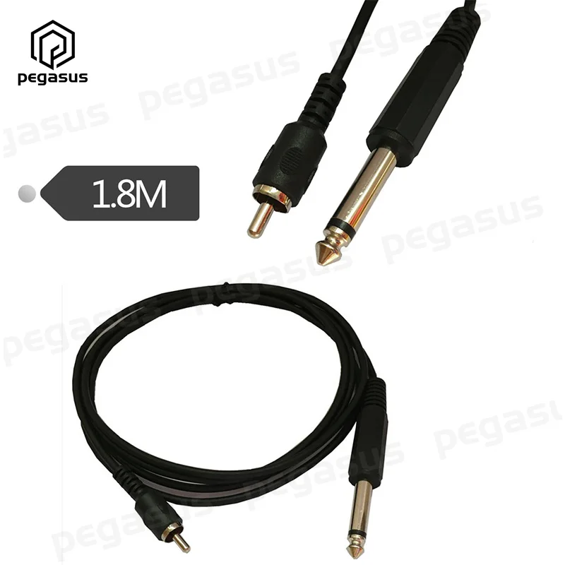 

1/4" DC 6.35mm Mono Male to RCA Lotus Male AUX Audio Convertor Adapter Cable 1.8m