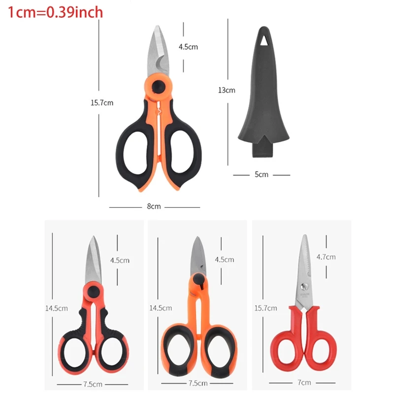 

2/1 High Carbon Steel Scissors Household Shears Tools Electrician Scissors Tools