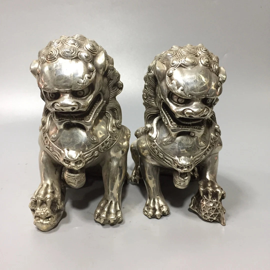 Античная белая медь (дверь льва. Пара) украшение для дома|Статуи и скульптуры| |