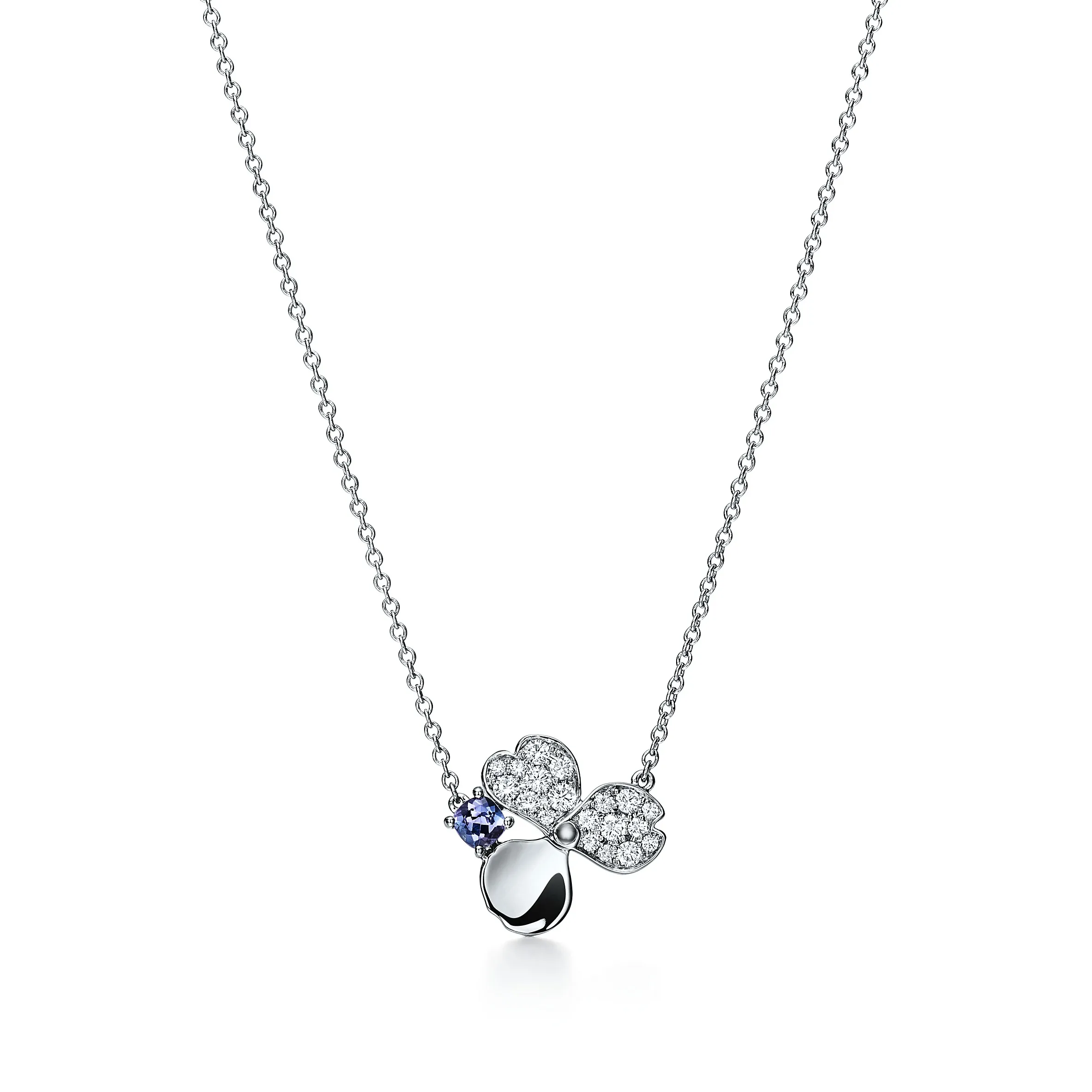 

Fashion boutique inlay zircon flower necklace