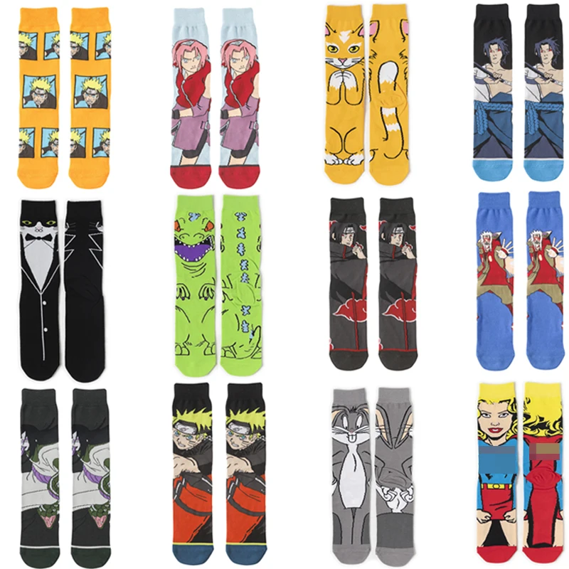 

C176 Fashion Socks Man Women Personality Anime Socks Cartoon High Quality Long Sock