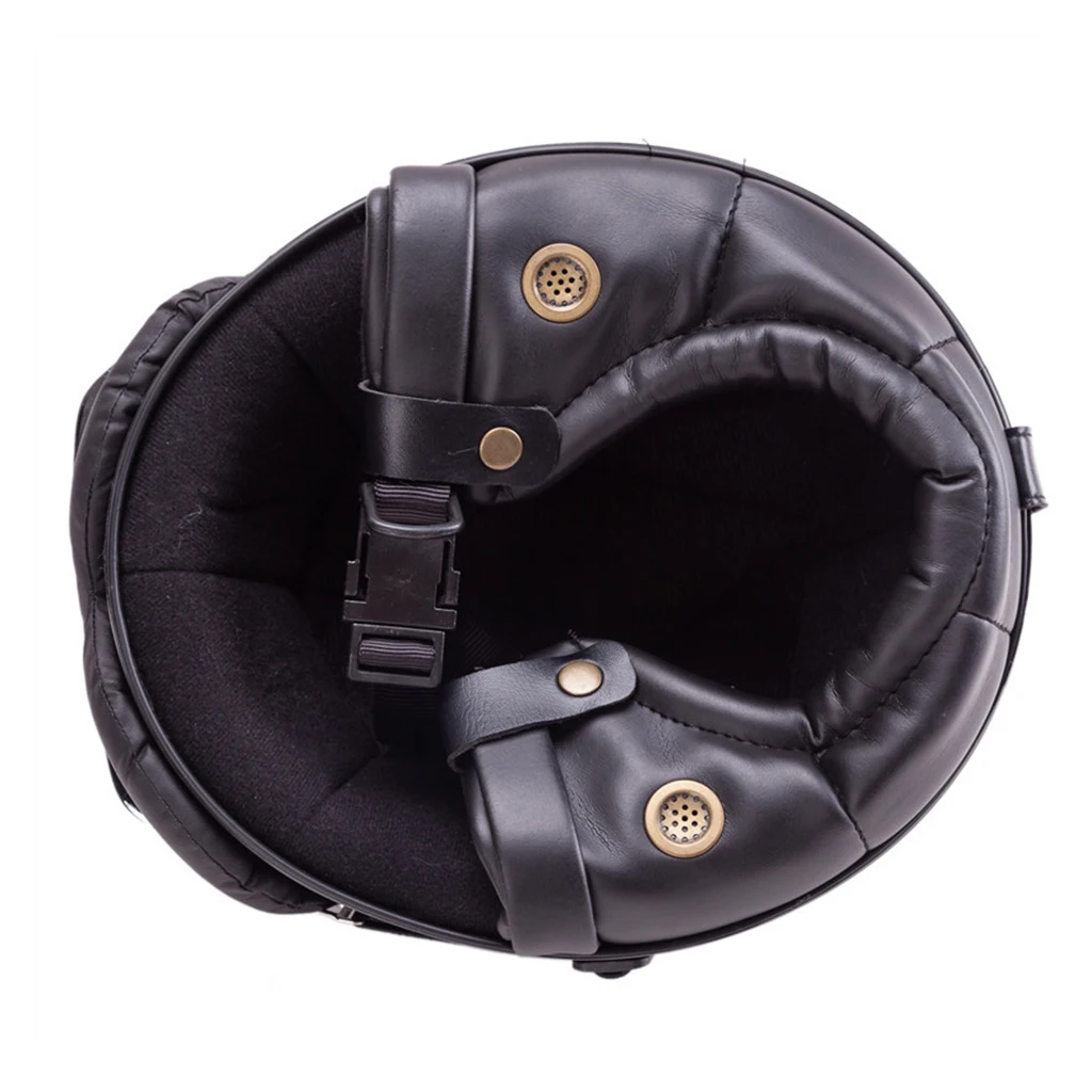 

German Style Half Helmet with Goggles for Couple Adults Men & Women 56-60 cm