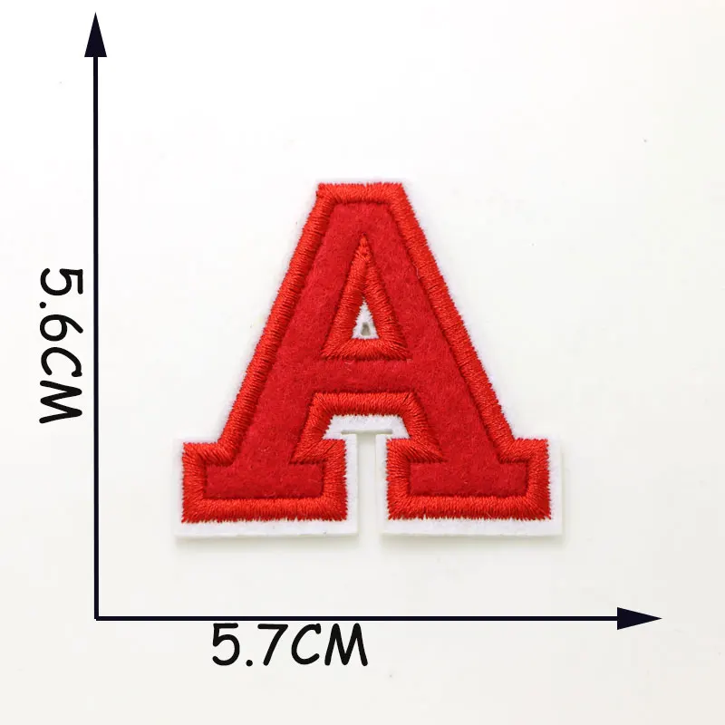 Новинка красная вышивка надпись термоклейкая нашивка именные буквы для одежды