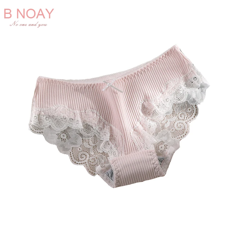 

New Lace Underwear Women's Cotton Cute Bow Seamless Girls Students Pants Breathable Ladies Briefs Panty Set