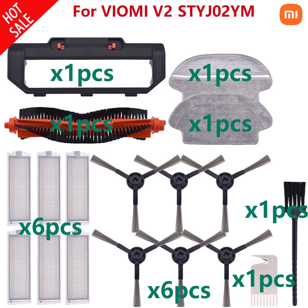 

Roller Side Brush Cover Filter Mop Water Tank For Xiaomi LDS Mijia Mi Robot Vacuum-Mop P STYJ02YM/VIOMI V2 Conga 3490 3290 3690