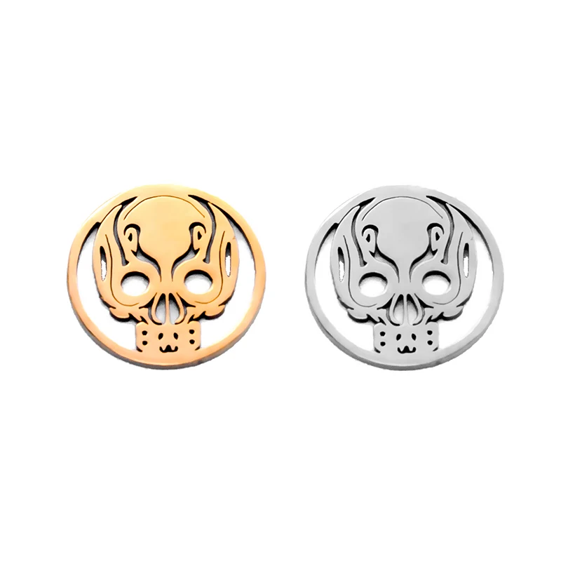 Подвеска в виде черепа из нержавеющей стали 5 шт./лот с крючком для