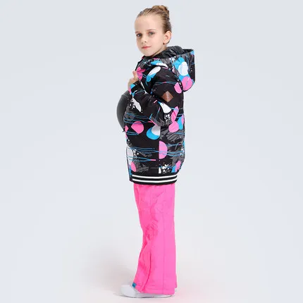 Gsou/лыжный костюм для девочек теплый куртка сноуборда брюки спортивная одежда