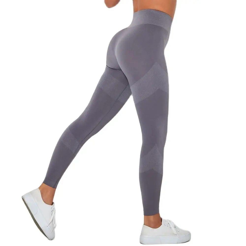 

Grey Leggings Sport Women Fitness Seamless Yoga Pants Breathable Sports Running Gym Tights Soft Comfortable Jogging Outfits