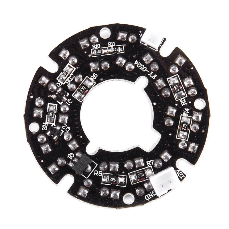 CCTV Camera 10Mil 90 Degree Red 5mm 24 LED Bulb IR Infrared Lamp Board & 3 Array Led Spot Light 3X for | Безопасность и защита
