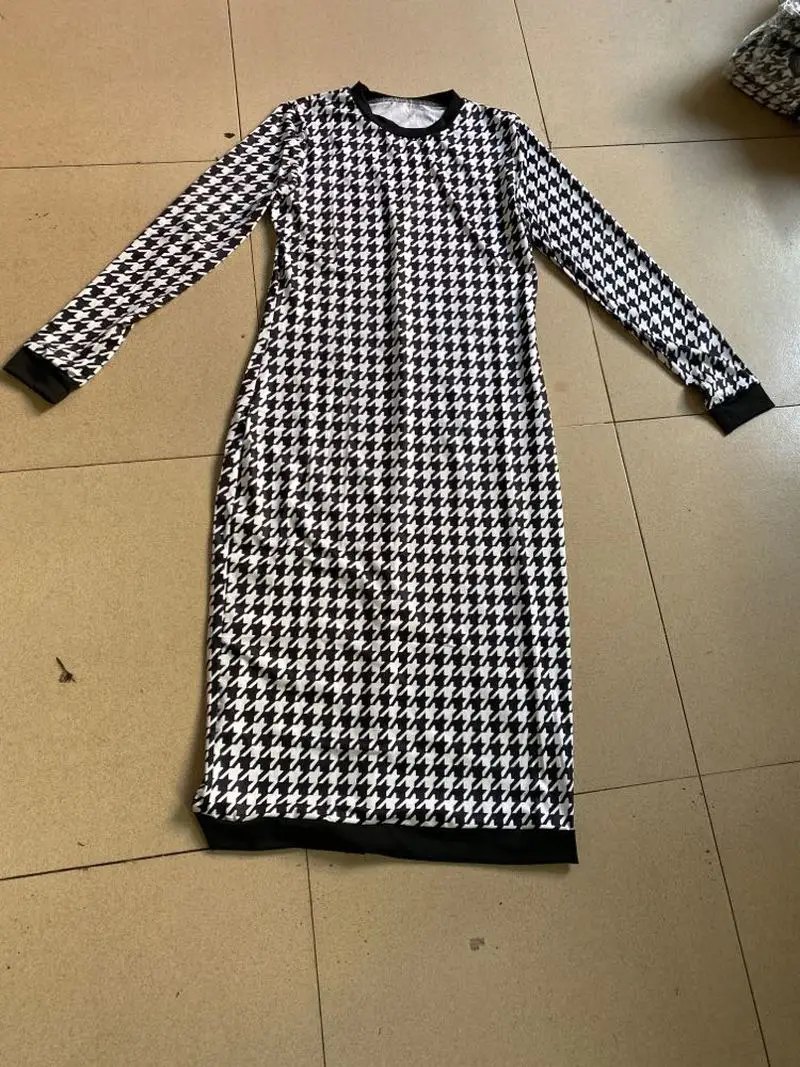 

New Spring Print Women Long Sleeve Midi Dress Bodycon Sexy Streetwear 2021 Autumn Spring Club Elegant Slim Fashion Vestido Mujer