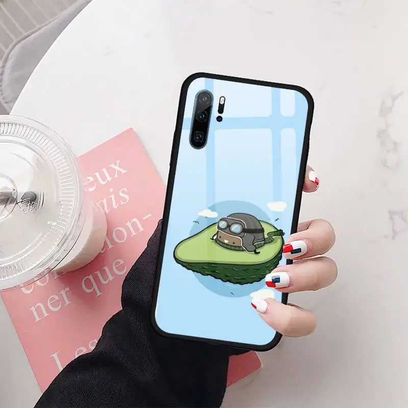 

Avocado aesthetic cute fashion pattern Phone Case Tempered glass for Huawei Honor 7A 8X 9 10 V10 Mate 10 20 pro lite