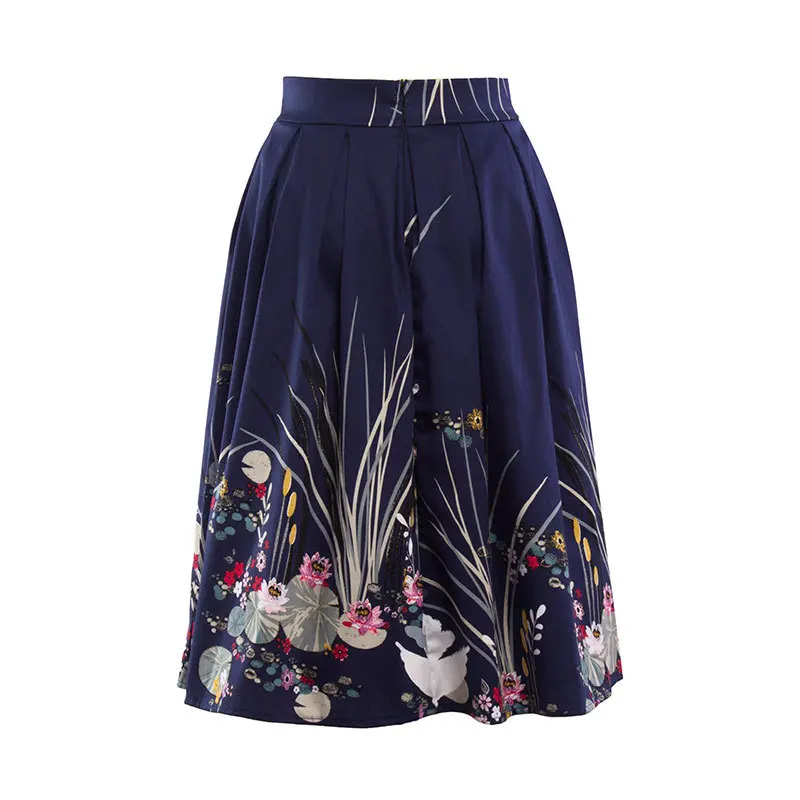 Плиссированные женские юбки в стиле ретро 50s 60 s винтажные хлопковые рокабилли с