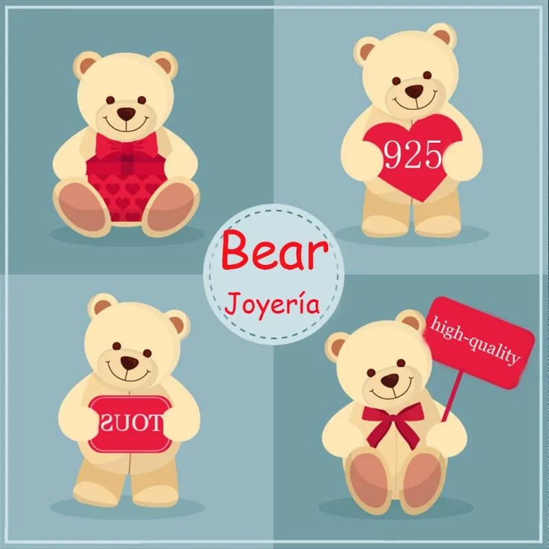 

Bear Jewelry 925 Silver Classic Lovely Bear Bracelet High Quality Female Jewelry Factory Wholesale FREE SHIPPING