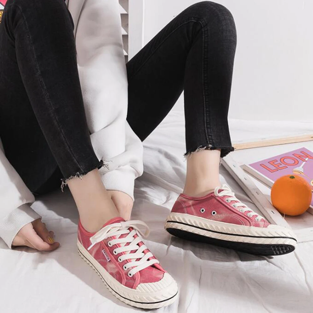 Новинка весна осень 2020 Женская Вулканизированная обувь кроссовки женская