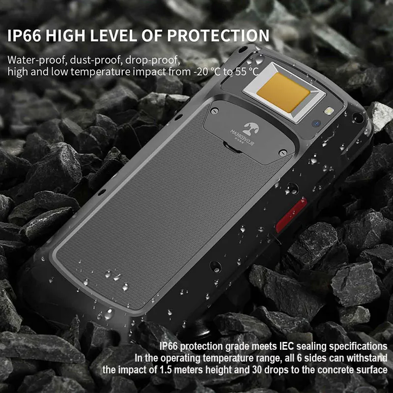 Blovedream S80 4G LTE Rugged inventory handheld Industrial android 9.0 pda fingerprint scanner with 1D 2D laser barcode reader