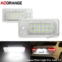 2 pcs led number license plate light for audi a3 8p a4 b6 b7 a5 a6 4f q7 plate number lamp warning light car parts