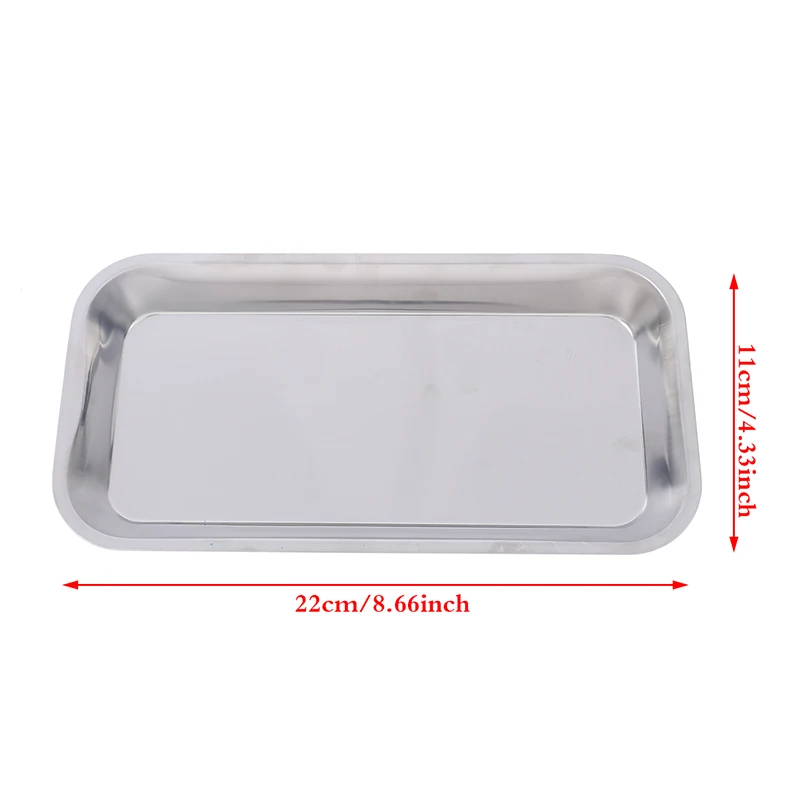 

1PC Stainless Steel Cosmetic Storage Tray Equipment Plate Doctor Surgical Dental Tray Medical Cosmetic Tattoo Accesory