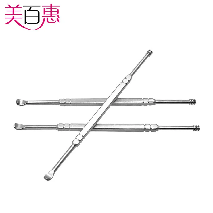 Двухсторонний ушной Пинцет из нержавеющей стали спиральный пинцет инструмент