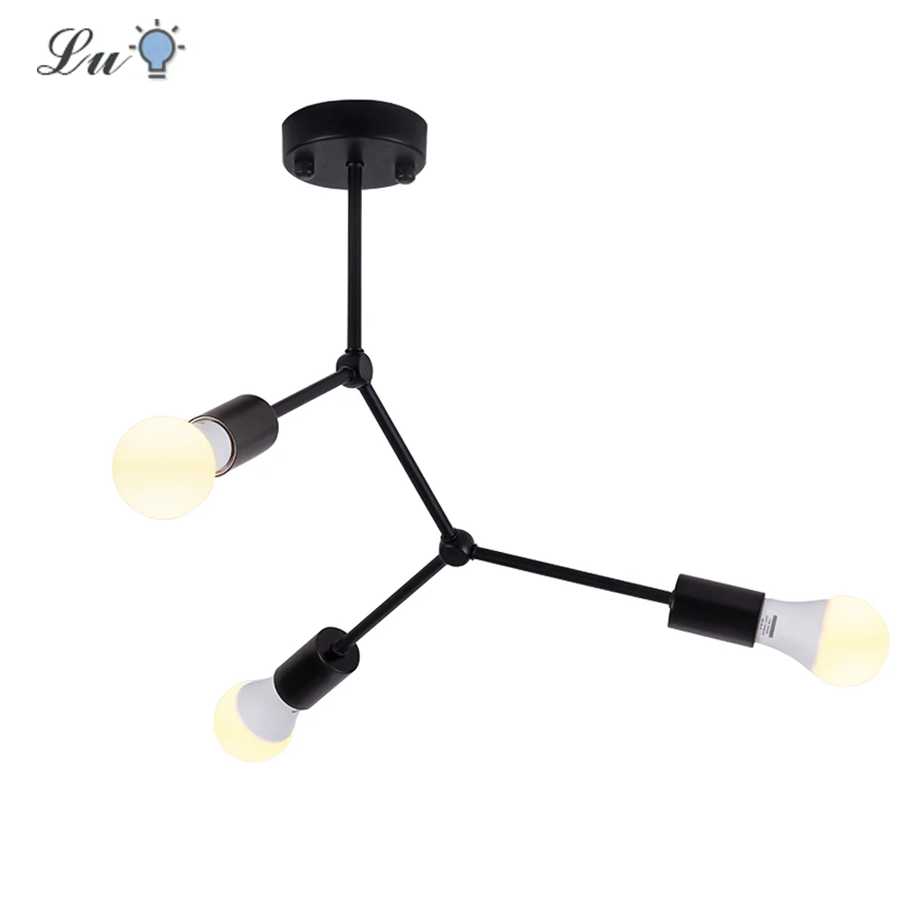 Современная потолочная светодиодная люстра E27 декоративные молекулярные