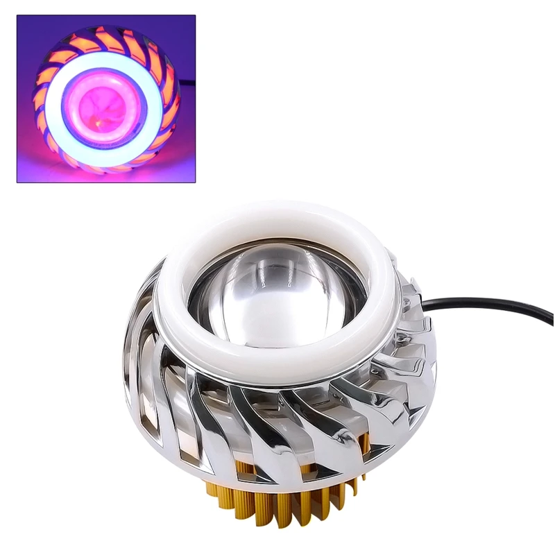 

Hi/Lo Beam Super Bright Motorcycle LED Headlight 12V-85V LED Fog Spot Head Light 77HF