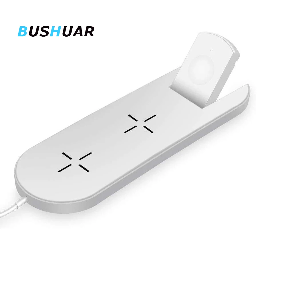 Беспроводное зарядное устройство 3 в 1 для Samsung S10 Apple Watch 4 2 быстрое Airpods iPhone 11 X XS MAX 8