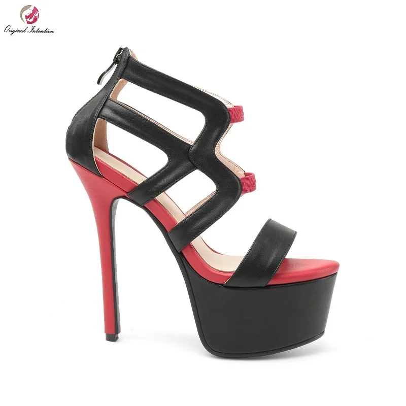 

Stylish Refreshing Summer Sandals Party Shoes Waterproof Platform Stiletto Heels Ankle Lace-up Shoes Hand-Made Size 33-45