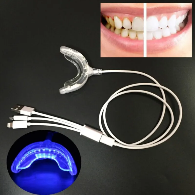 USB эффективный синий свет инструмент для отбеливания зубов холодный