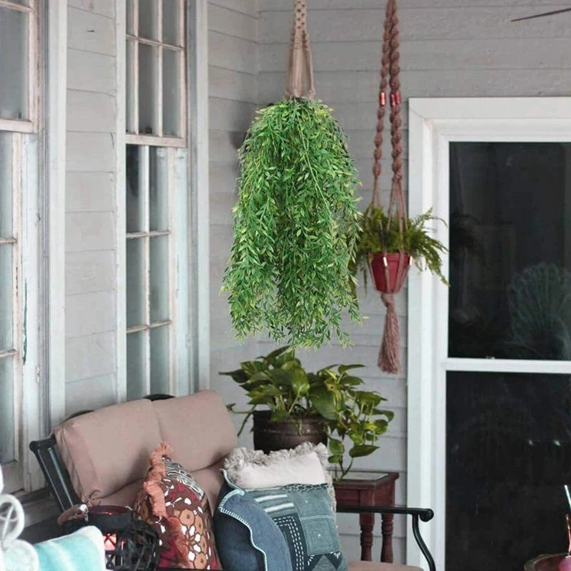 Искусственные подвесные висячие лозы пластиковые растения из ивы искусственные