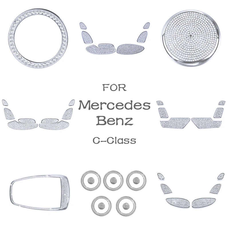 Для Mercedes Benz Аксессуары C Класс W204 W205 AMG Bling Наклейка Детали интерьера Украшения