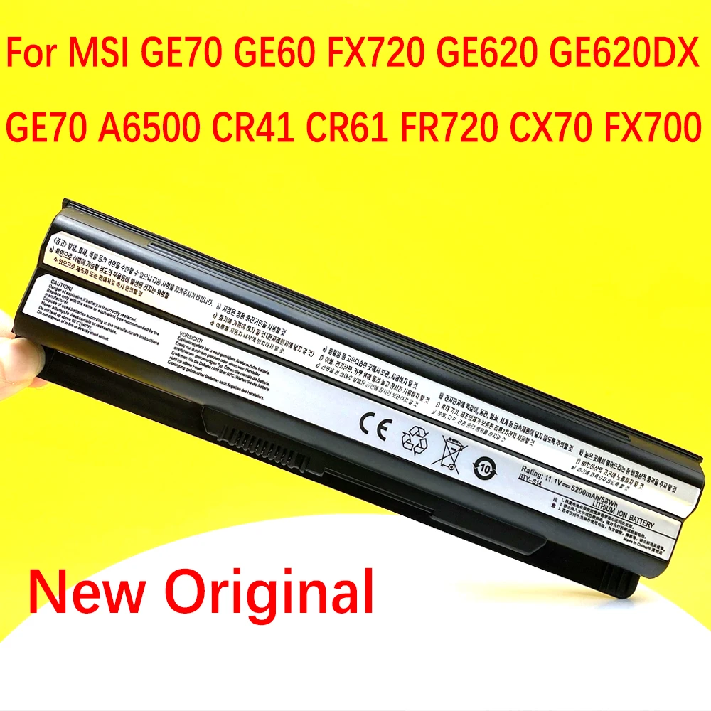 

New Original BTY-S14 BTY-S15 Laptop Battery For MSI FR700 FX700 CR650 CX650 FX420 FX603 GE60 GE70 MS-16 11.1V 49WH